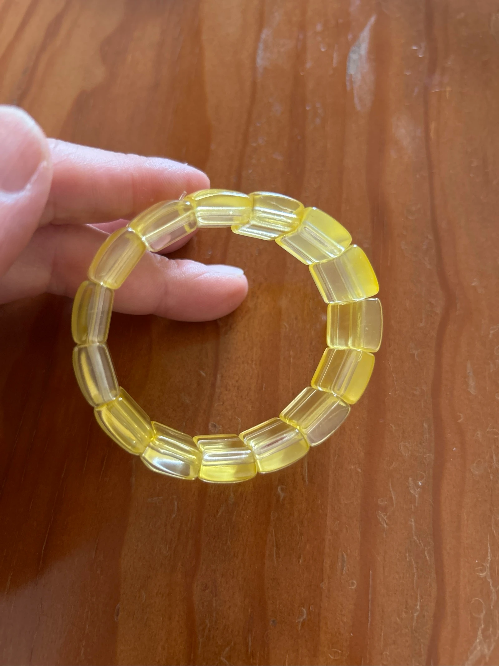 Kralenarmband met vierkante glaskralen – photo 2